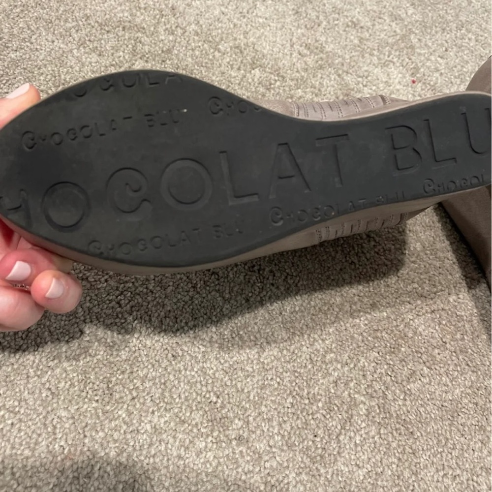 Platform wedge ankle booties